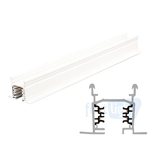 Eutrac 3 Phasen Einbauschiene weiß